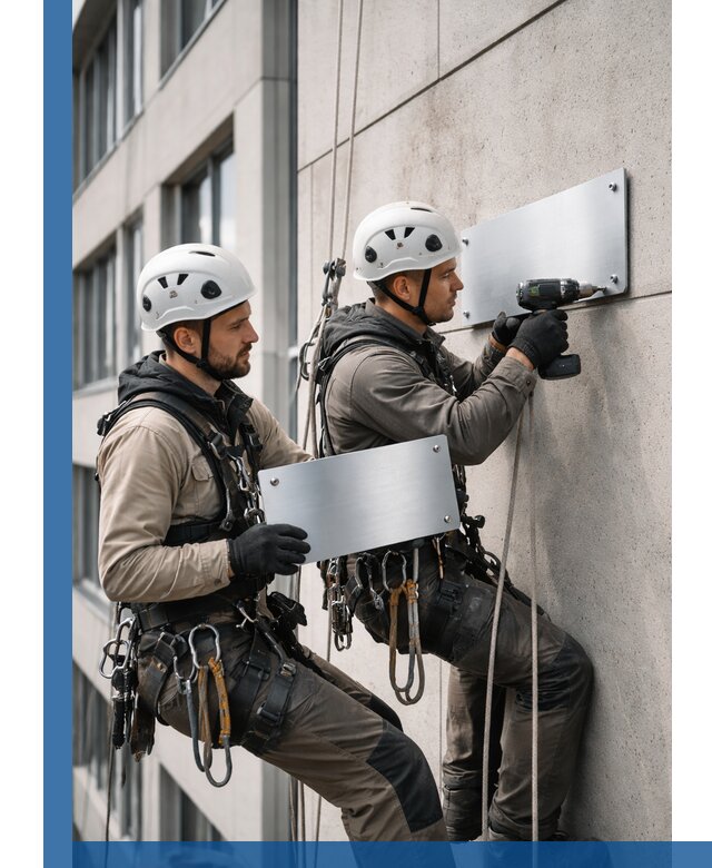 Монтаж табличек и указателей в Обнинске для зданий и сооружений