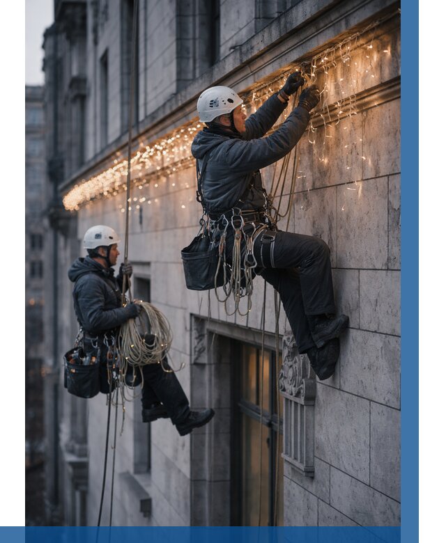 Монтаж новогодней иллюминации в Обнинске от 8628 р. | ВЫСОТНИК-Бнн