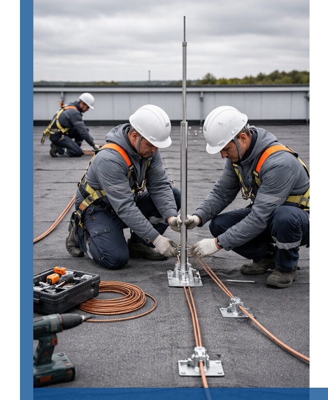 Монтаж молниезащиты на кровле в Обнинске под ключ с гарантией