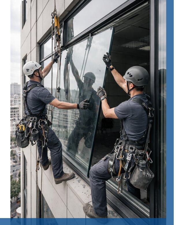 Замена стеклопакетов на высоте в Обнинске от 5583 р. | ВЫСОТНИК-Бнн