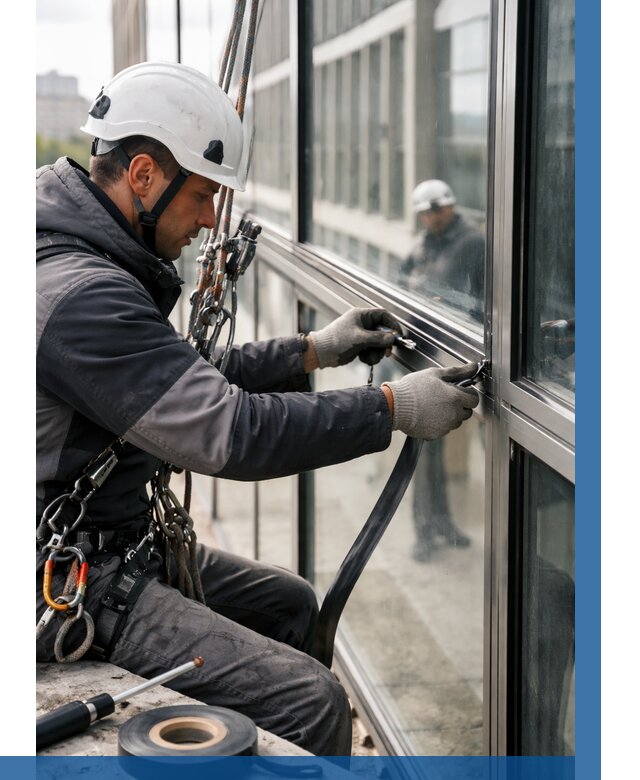 Ремонт витражных конструкций в Обнинске от 3553 р. | ВЫСОТНИК-Бнн