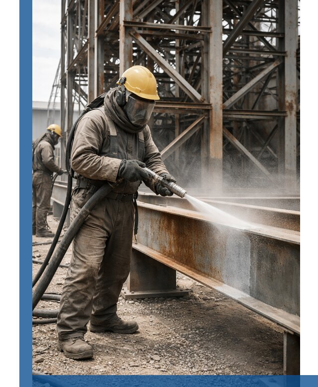 Пескоструйная очистка металлоконструкций в Обнинске промышленная