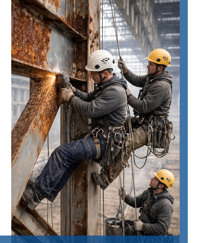 Зачистка металла от ржавчины в Обнинске от 355 р. | ВЫСОТНИК-Бнн