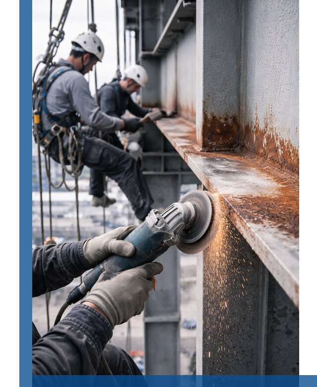 Зачистка металла от ржавчины и подготовка поверхностей в Обнинске