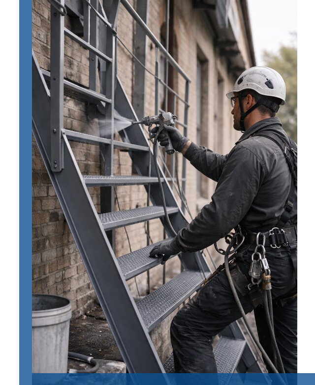 Покраска и антикоррозионная защита пожарных лестниц в Обнинске