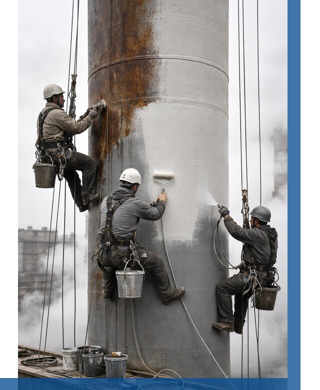 Покраска дымовых труб в Обнинске от 8628 р. | ВЫСОТНИК-Бнн