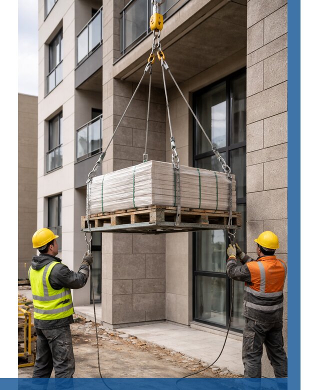 Подъем керамогранита на этаж в Обнинске от 3553 р. | ВЫСОТНИК-Бнн