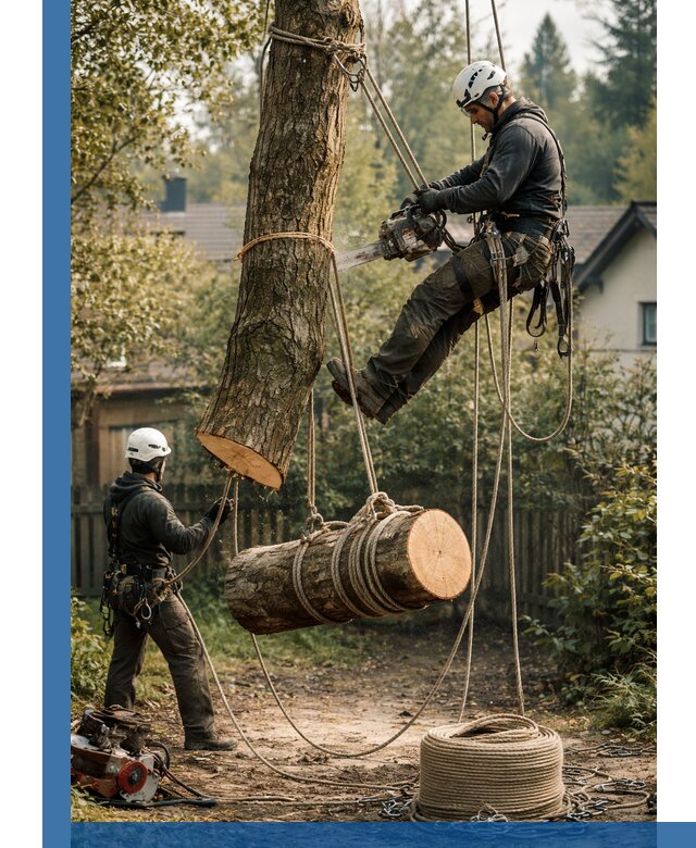 Валка деревьев частями в Обнинске, безопасно и аккуратно