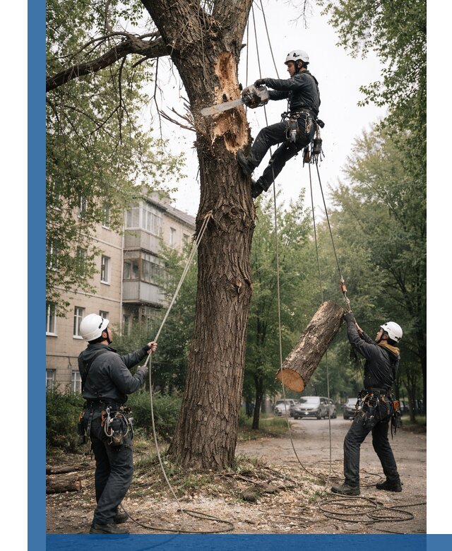Срочное удаление аварийных деревьев в Обнинске с гарантией безопасности