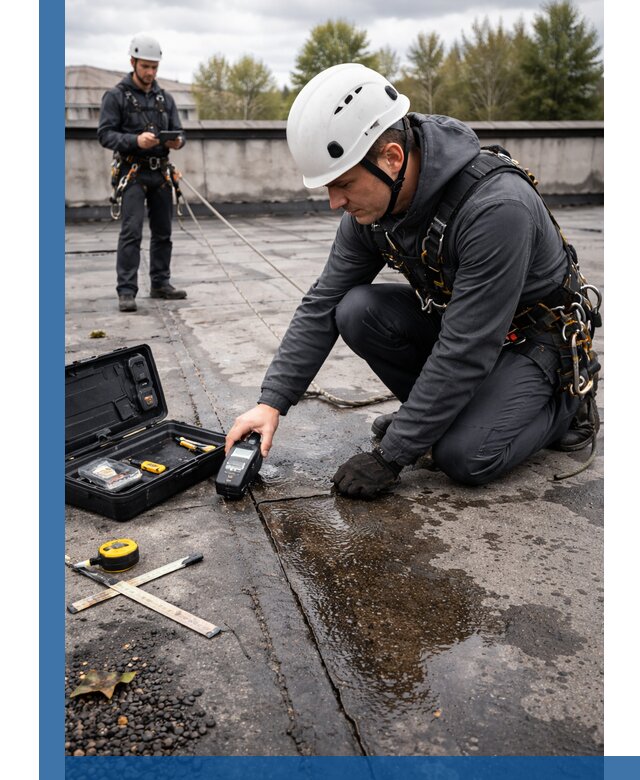 Обследование кровли на протечки и выявление дефектов в Обнинске