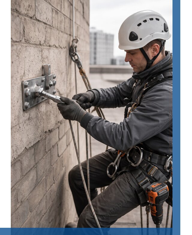 Установка анкерных точек в Обнинске от 3553 р. | ВЫСОТНИК-Бнн