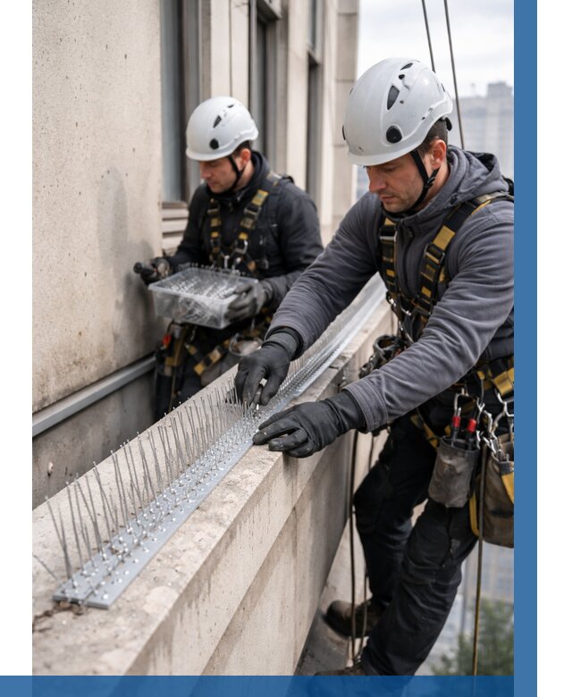 Установка шипов от птиц в Обнинске от 863 р. | ВЫСОТНИК-Бнн